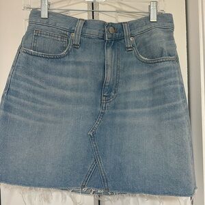 Madewell Light Blue Denim Mini Skirt